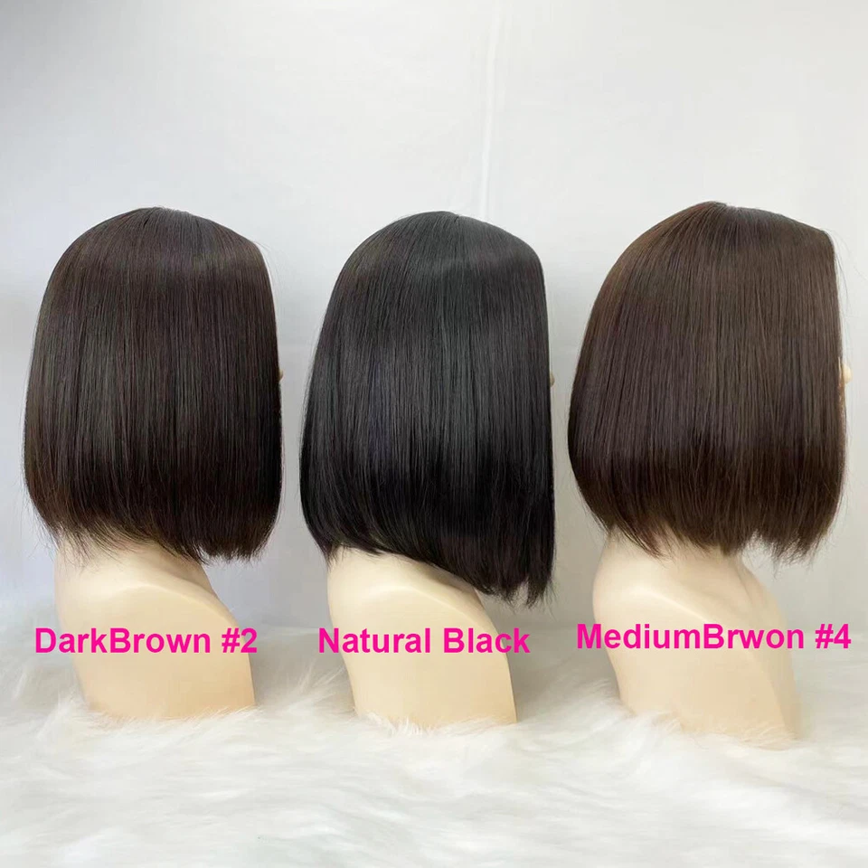 Brown Jewish Wig Virgin European Human Hair Shevy Cap None Lace Kosher Wig #2 #4 - Image 4 of 4
