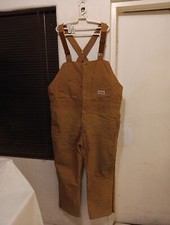 Liberty Workwear overalls Adult 2XL Brown Canvas Quilt Lined Winter Cold Weather