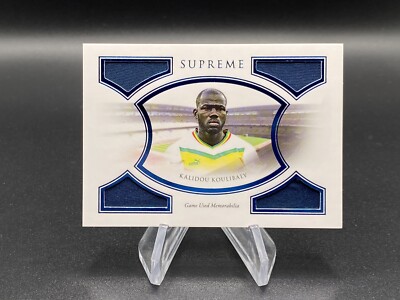 2022-23 Futera Unique KALIDOU KOULIBALY Game Worn PATCH Sapphire /7 - SENEGAL