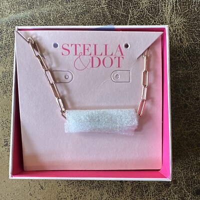 Stella And Dot Delicate Short Charm Keeper Rose Necklace New