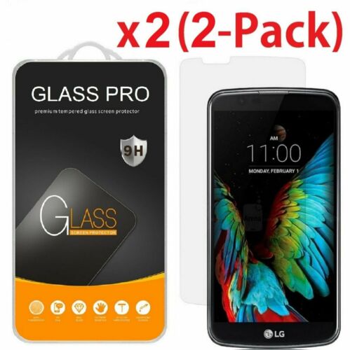 2-PACK Premium 9H Tempered Glass Screen Protector for LG K10 - Picture 1 of 3