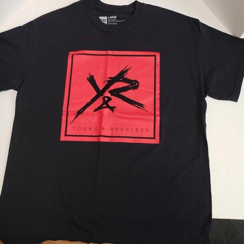 Camiseta Young & Reckless Hombre Grande Negra Con Logo Rojo 100% Algodón - Imagen 2 de 8