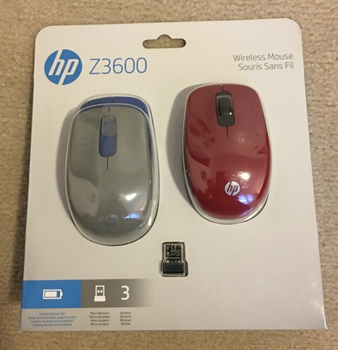 HP Z3600 Wireless Optical USB Mouse (with 3 Interchangeable Colour Covers) - Picture 4 of 5