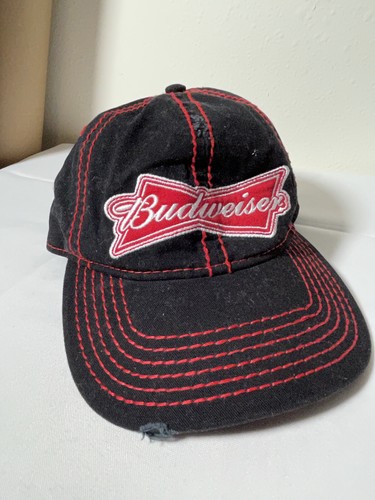 Budweiser Hat Red Logo Black With Red 