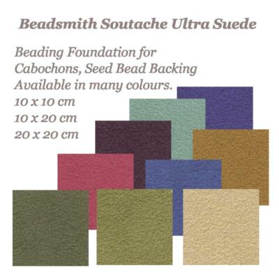 UltraSuede Suede Fabric Soutache Beadsmith Beading Foundation Cabochon  Backing
