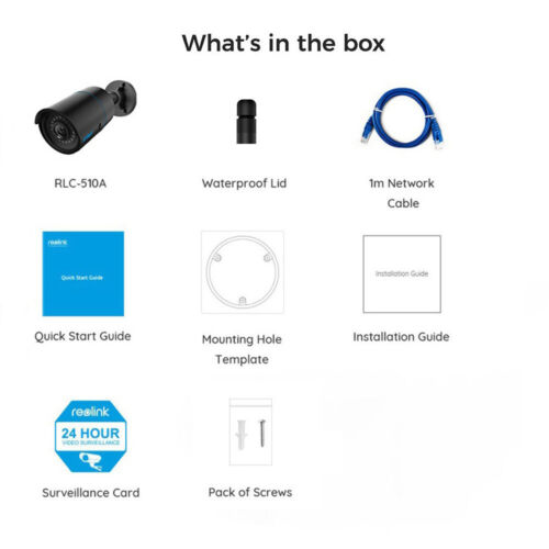 Reolink 5MP POE Security Camera Human Car Detection Waterproof 510A Black - Picture 13 of 13
