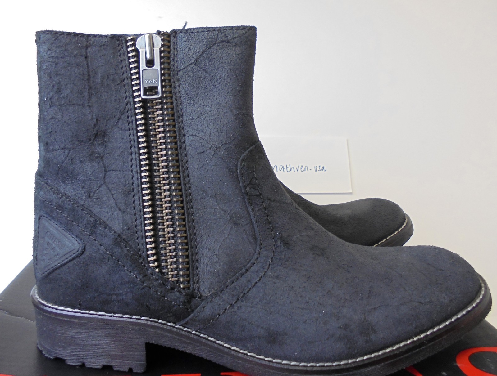 mens side zip leather boots