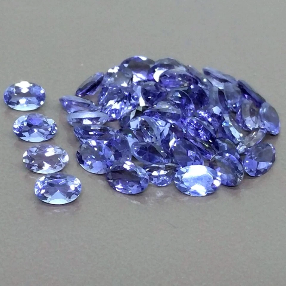 Venta al por mayor Lote de piedras preciosas calibradas sueltas de iolita natural facetadas ovaladas de 5x3 mm Foto 3 de 3