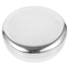 Mens Durable Stainless Steel Shave Soap Cup Shinning Shaving Mug Bowl Silver