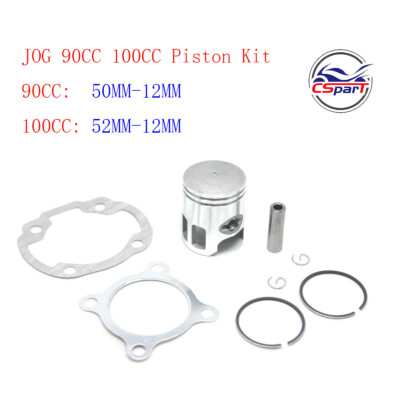 JOG 90 100 Piston 50mm 52mm 12mm For Yamaha Minarelli 3KJ ATV Go Kart Scooter
