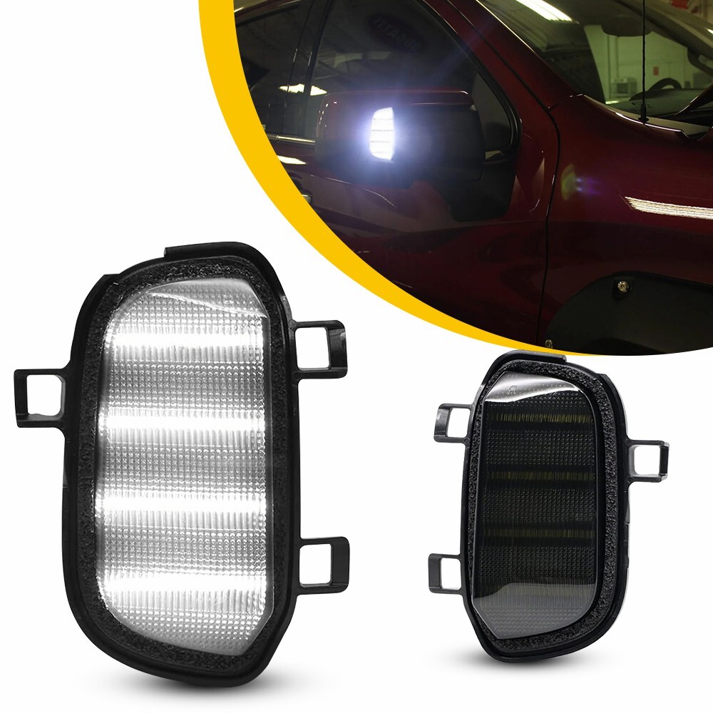 Left Right Side Mirror Turn Signal Light Puddle Lamp For 2019-22 GMC Sierra 1500
