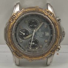 Festina Japan 6503 Diver Chronograph 1/100 SEC W.R 100m Wristwatch For Parts