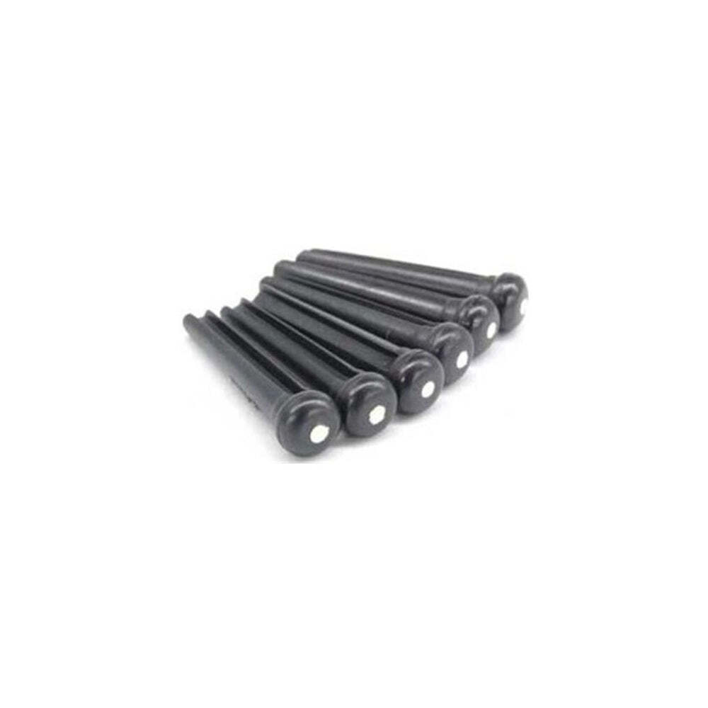 Graph Tech TUSQ Traditional Bridge Pins, Martin, Black w/ White Inlay