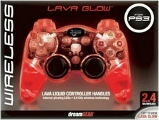 dreamGEAR Lava Glow Wireless PS3 Gaming Controller RED Playstation 3 DGPS3-1347