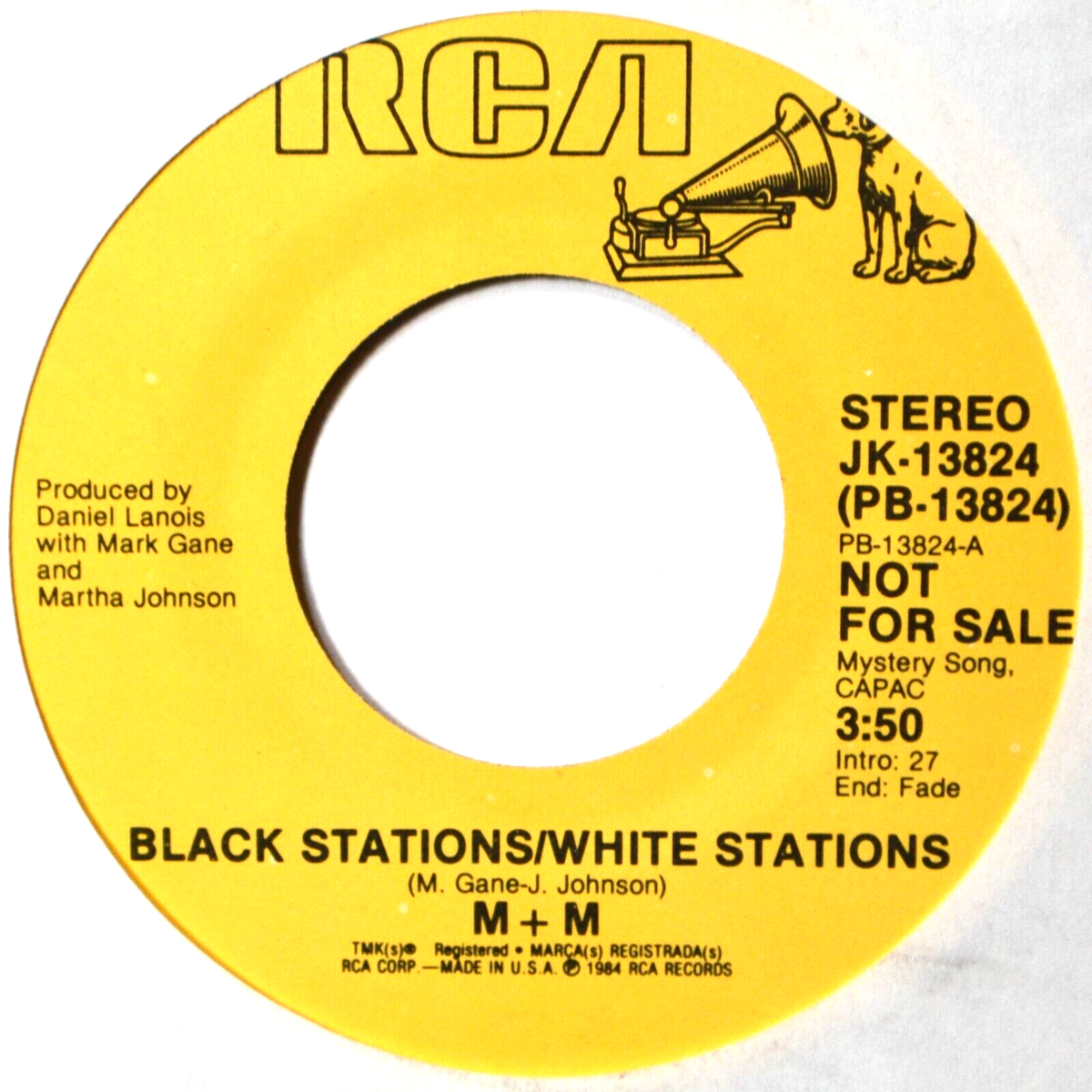 マーサアンドザマフィンズ/Martha and the Muffins　レコード M+M Martha & the Muffins Black Stations White NM 45 7