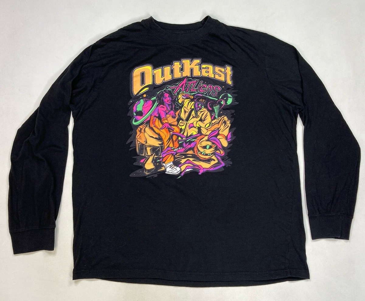 Outkast Atliens Graphic T-shirt Men XXL Black Long Sleeve Music | eBay