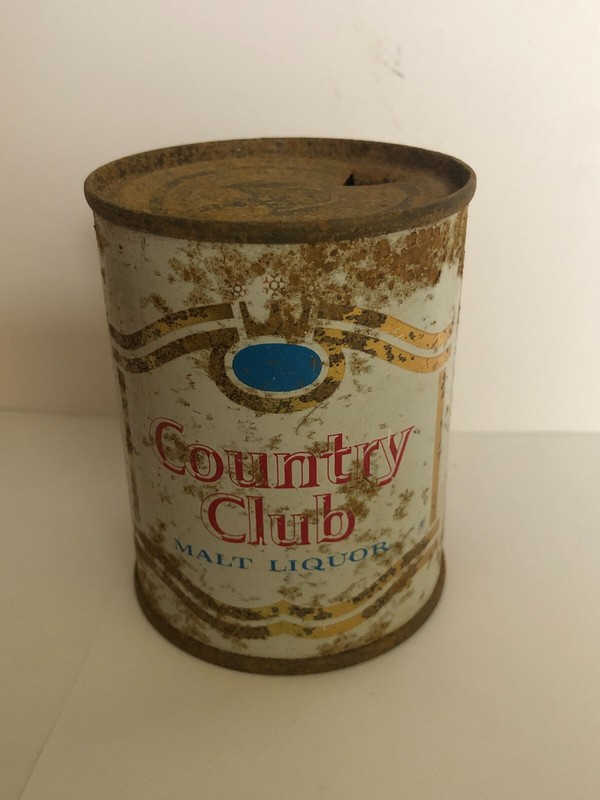 Country Club ML 8 Oz Flat Top Can, MK Goetz, St Joseph, MO, MD Tax Stamp