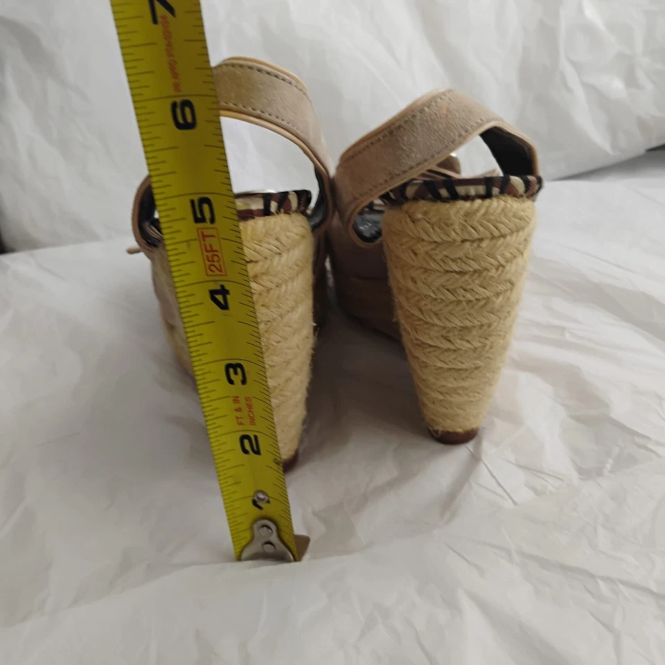 Alpargatas para mujer Roger Vivier cuña gamuza lujo logotipo sandalias talla 38 Foto 4 de 4