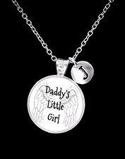 Daddy's Little Girl Necklace Initial Daughter Mother's Day Gift
