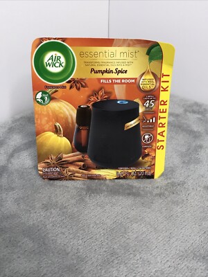 New Air Wick Pumpkin Spice Essential Mist Diffuser Starter Kit  Air Freshener