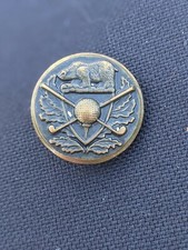 Vintage 60s Golfers Bear metal Brass set 8 Blazer Jacket Replacement Buttons