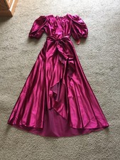 Red Burgundy Evening Gown Short Dress W/Det Long Skirt 16 NWT