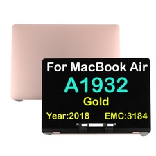 AAA LCD Screen For Macbook Air 13" A1932 2018 Display Replacement Assembly Gold