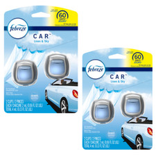 Febreze Auto Linen and Sky Car Vent Clips Air Freshener Brand New Lot of 2