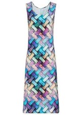 Multi-Coloured Sleeveless Dress Size 22 - 24 Bright colours daywear or beachwear