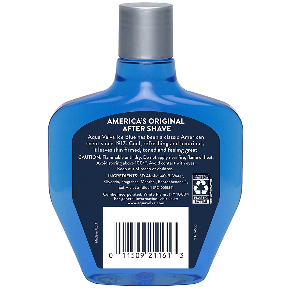 Lote de 3 Aqua Velva Classic Ice Blue Cooling After Shave 7 oz cada uno firme y tonifica Foto 3 de 3