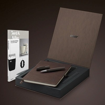 Lamy 2000 Bauhaus 55th Anniversary Limited Edition Brown Fountain Pen Set F NEW