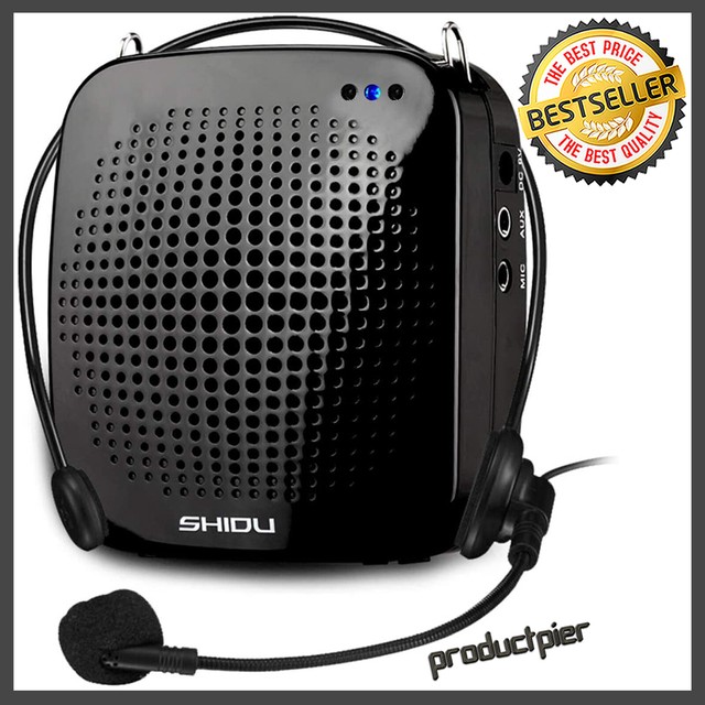 portable microphone headset with speaker