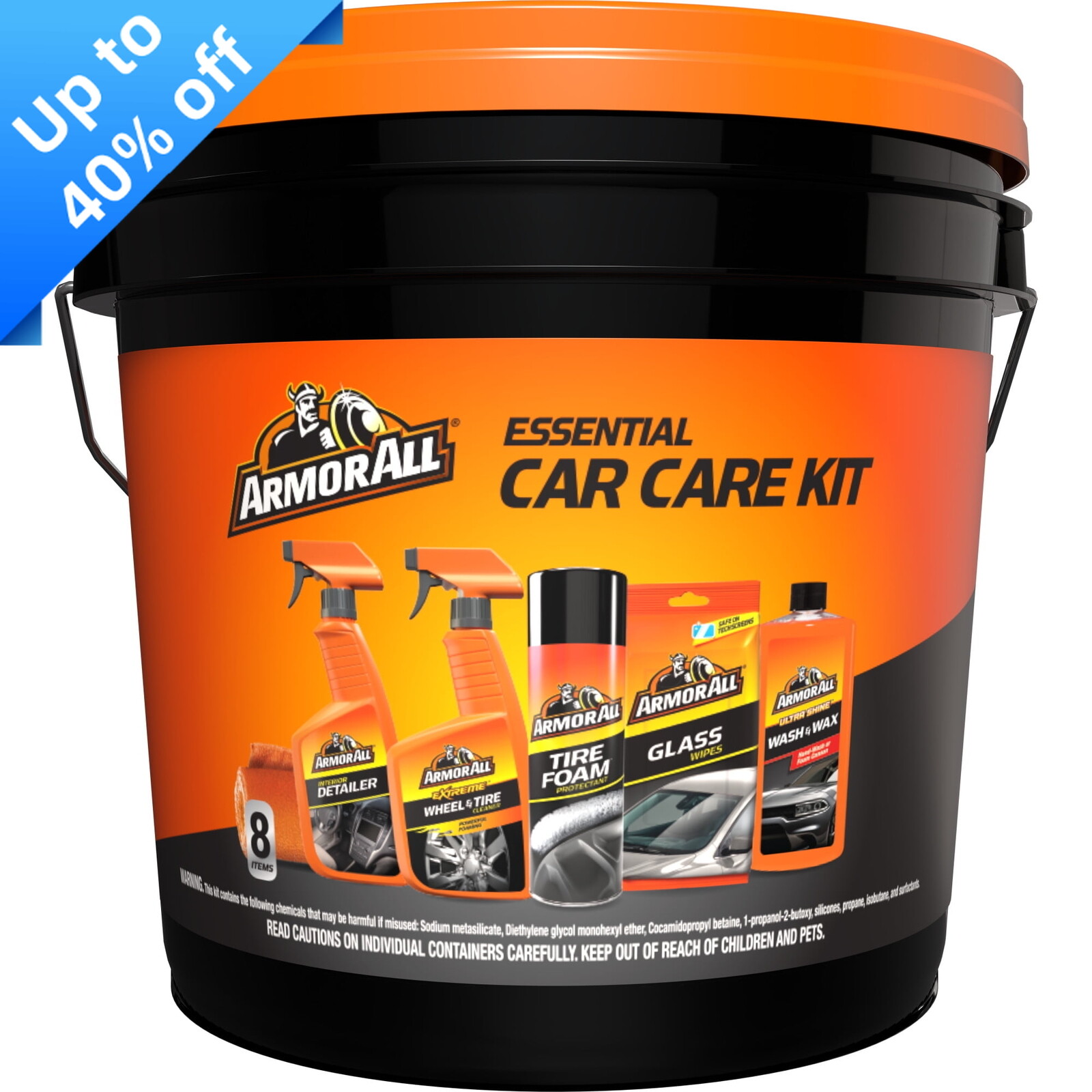 Armor All Car Cleaning Kit for Car Detailing, 8-Piece Set​