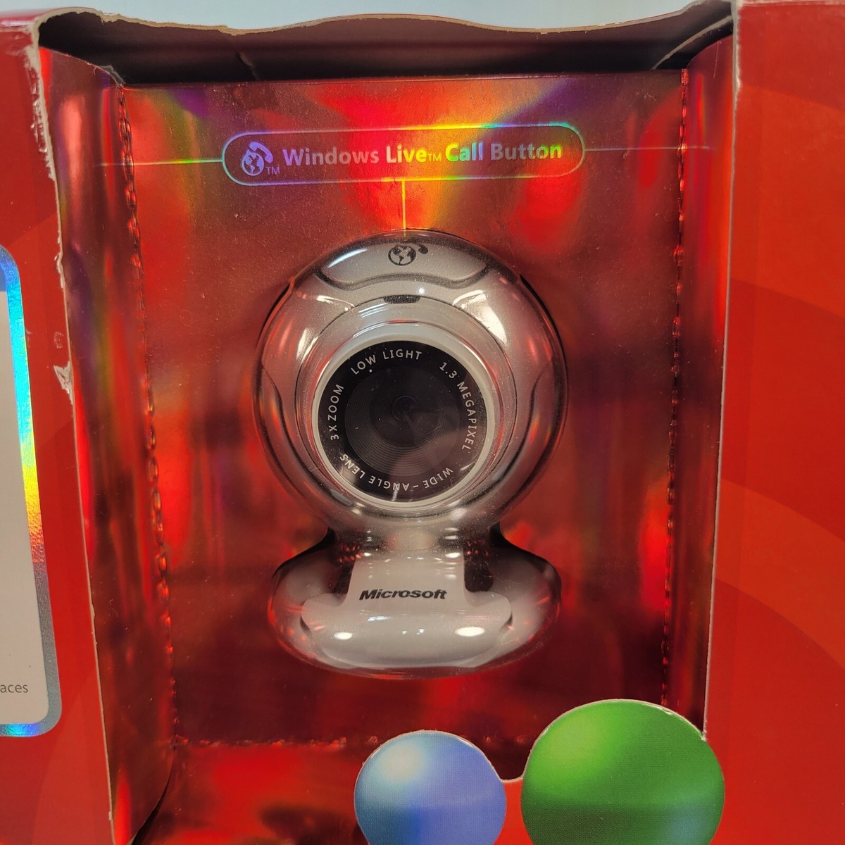 Microsoft Lifecam VX-6000 Webcam HD Wide Angle Lens 3x Digital