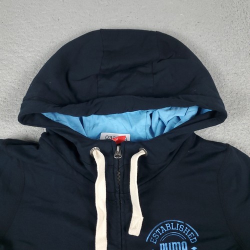 PUMA Sweater Kids Medium Blue Full Zip Hoodie Sweatshirt Youth - Picture 3 of 11