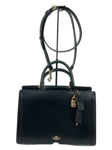 COACH Zoe Carryall 2WAY Shoulder Bag Leather BLK F49500
