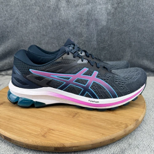Scarpe Asics donna GT 1000 taglia 10 nere viola running allenamento sneakers