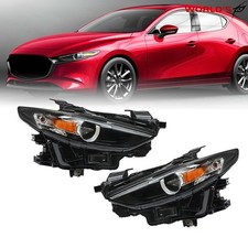 For Mazda 3 19-21 Pair Led Headlight Wo Afs Black Led Without Drl Lhrh Side For Mazda 3 19-21 Pair Led Headlight Wo Afs Black Led Without Drl Lhrh Side