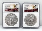 2021 $1 American Silver Eagle NGC MS69 Type 1 & 2 Set 35th Anniversary US Coins