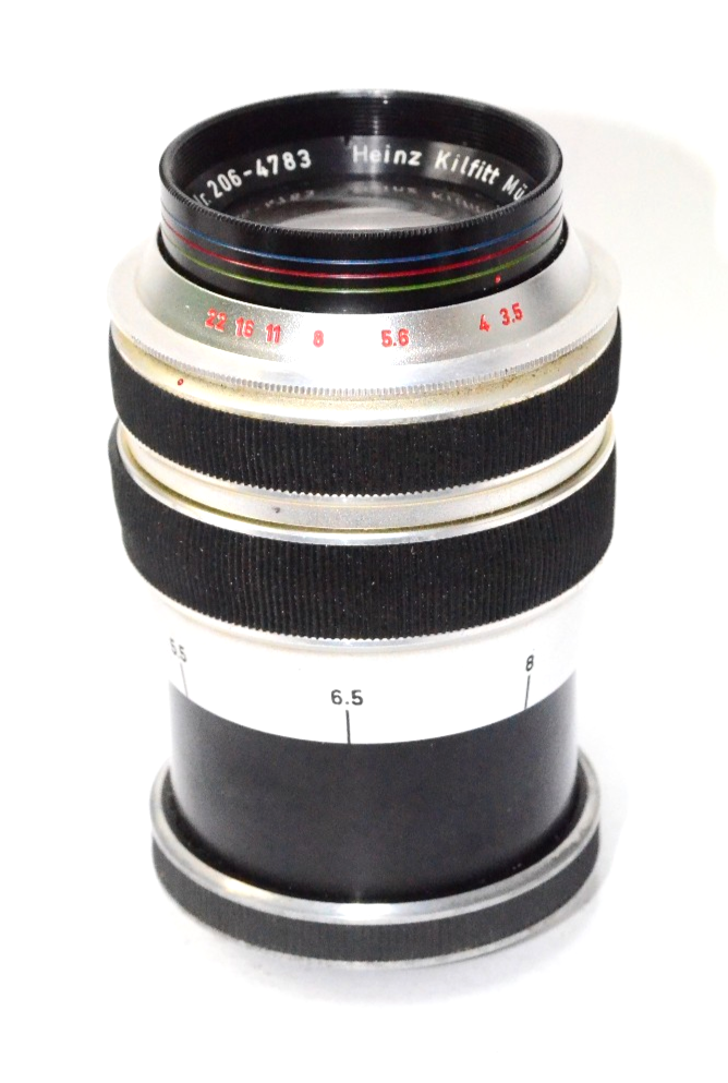 Heinz Kilfitt Kilar 150mm f/3.5 Lens 39mm Screw Mount. Clean