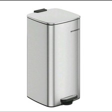 Kitchen Bin 8 Gallon (30 L) Trash Bin Steel Pedal Bin with Inner Bucket Soft