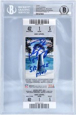 Peyton Manning Indianapolis Colts Signed Super Bowl XLI Ticket