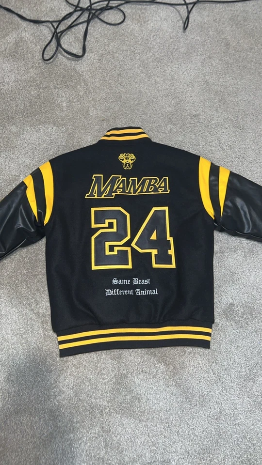 Black legend Kobe Byrant Letterman Jacket. Great Conditon, Worn Once Bought 2022 - Image 3 of 4