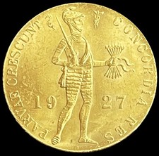 1927 GOLD NETHERLANDS 3.5 GRAM TRADE DUCAT COINAGE MINT STATE CONDITION 4350.75 per troy oz