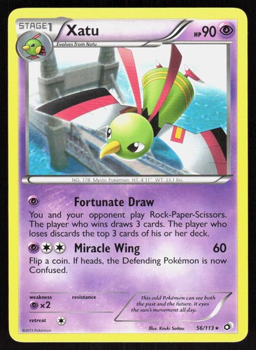 Xatu 56/113 Rare Legendary Treasures Pokemon EN Lightly Played