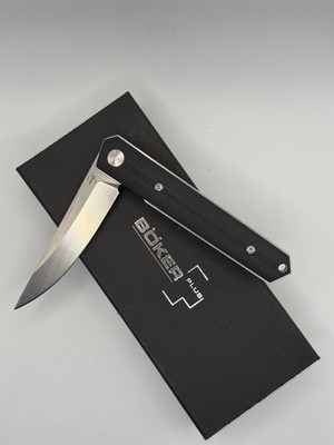 Boker Plus Kwaiken Mini Flipper Black G10 Handle Folding Knife New 01BO268
