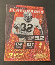 2017 Panini Absolute Football Fantasy Flashbacks Jim Brown # 1 Browns HOF
