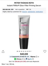 Peter Thomas Roth Instant FIRMx Glow-Filter Priming Serum 30 ml / 1 fl oz NEW