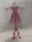 Pink Metal Jewelry Holder - Shaped Like A Dress - Mannequin — photo 4