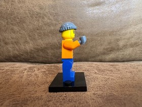 LEGO MINIFIGURE CTY0168 ORANGE CONSTRUCTION WORKER ZIPPER KNIT CAP 3181 PLANE